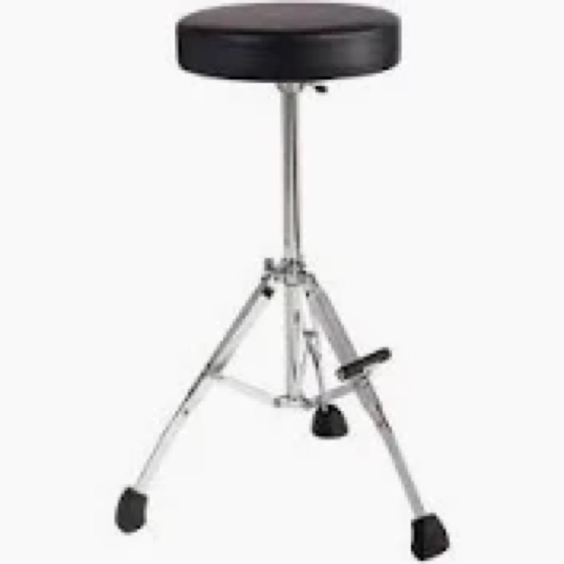 Gibraltar GGS10T Tall 27" Stool with Round Seat, Fold Up Tripod with Foot Rest
