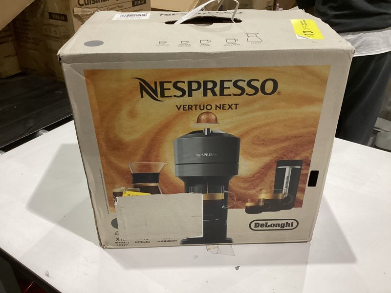 Condition photo showing As Is for Nespresso Vertuo Next Coffee and Espresso Maker, Machine Only, 1260 watts, Dark Gray Machine Only Dark Gray