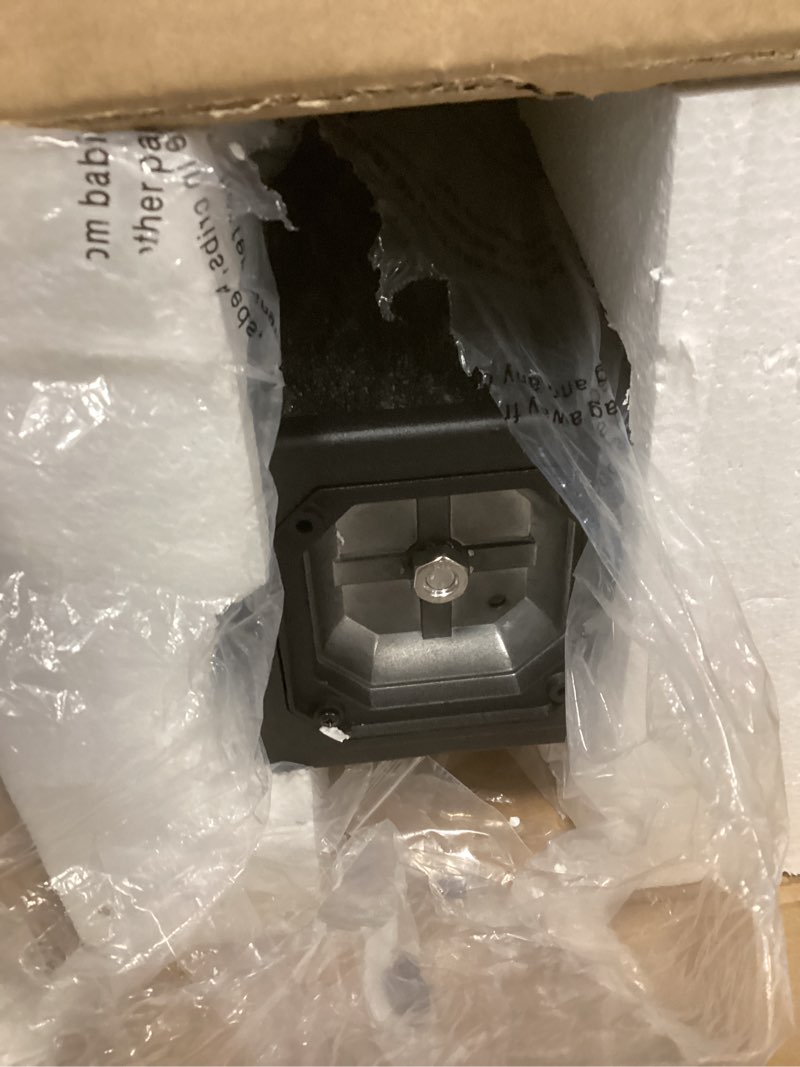 Condition photo showing As Is for KMC Lighting ST4618Q-A Solar Lamp Post Lights Solar Post Lights Outdoor Post Lights Die-Casting Aluminum 3-inch Fitter Base for Post Mount