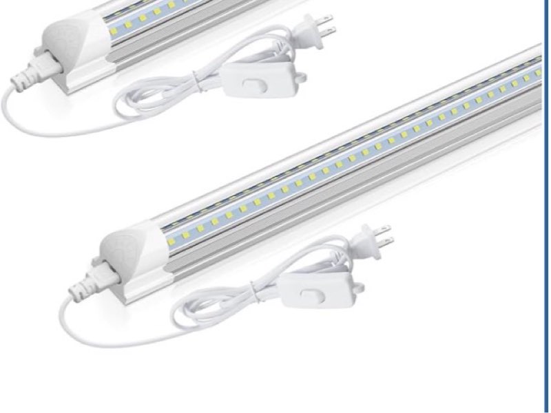 CNSUNWAY LED Shop Light 1FT, 20W 3000LM 6500K, T8 LED Tube Lights, Clear Cover, Ceiling and Utility Shop Lights, Linkable Light Fixture for Room, Garage, Workbench, Warehouse, ETL Listed (1 Pcs )