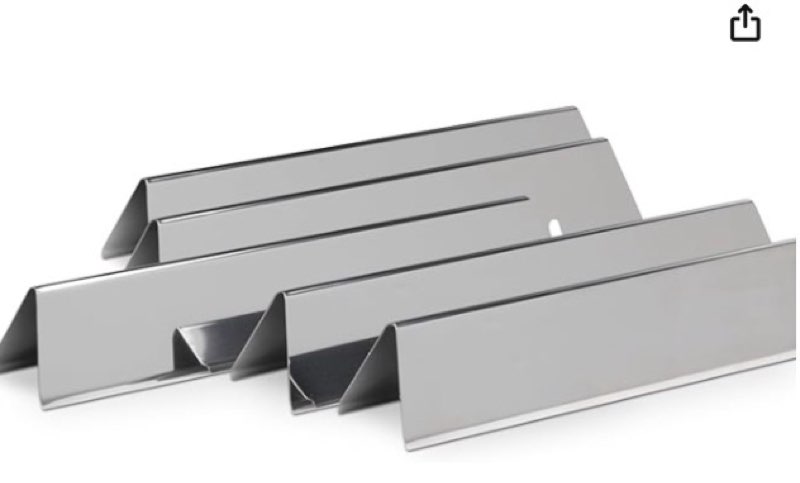 weber flav bars set (5) stainless steel 3 burner – fits genesis, genesis ii (2016+) & genesis (2022+) 300 series, even heat & burner protection & enhances smoky flavor