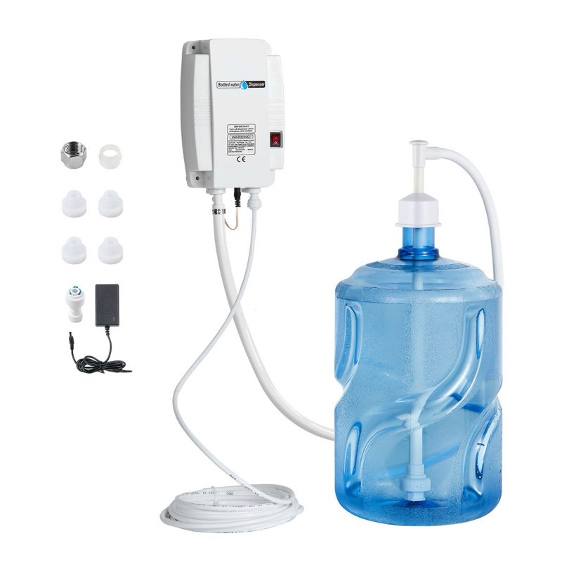  bottled water dispenser pump system, 5 gallon dispensing system, automatic electric water dispenser, single inlet water jug pump, white