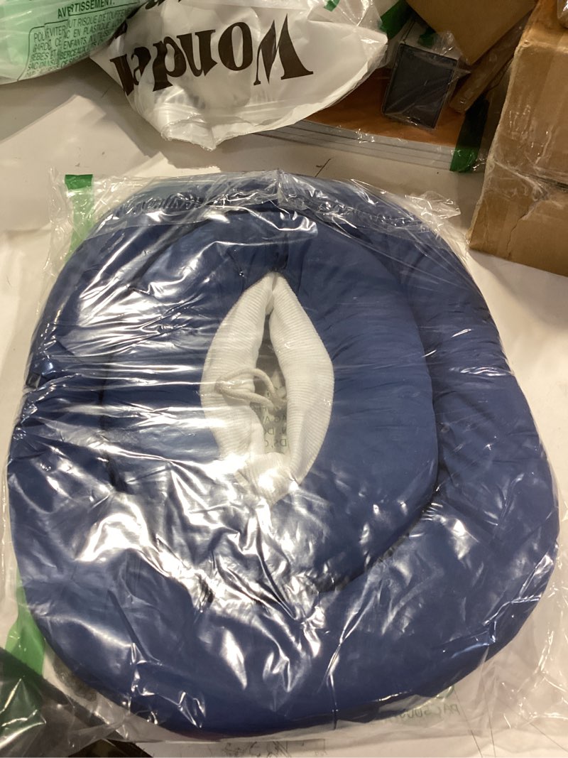 Condition photo showing Good Condition for Soft Dog Cones, Recovery Dog Donut Collar After Surgery- Cone of Shame Alternative, Pet Elizabethan E-Collar Anti-Bite Lick Wound Healing Adjustable for Small Large Medium Dogs, L L(Neck Girth6.8-13IN) dark blue
