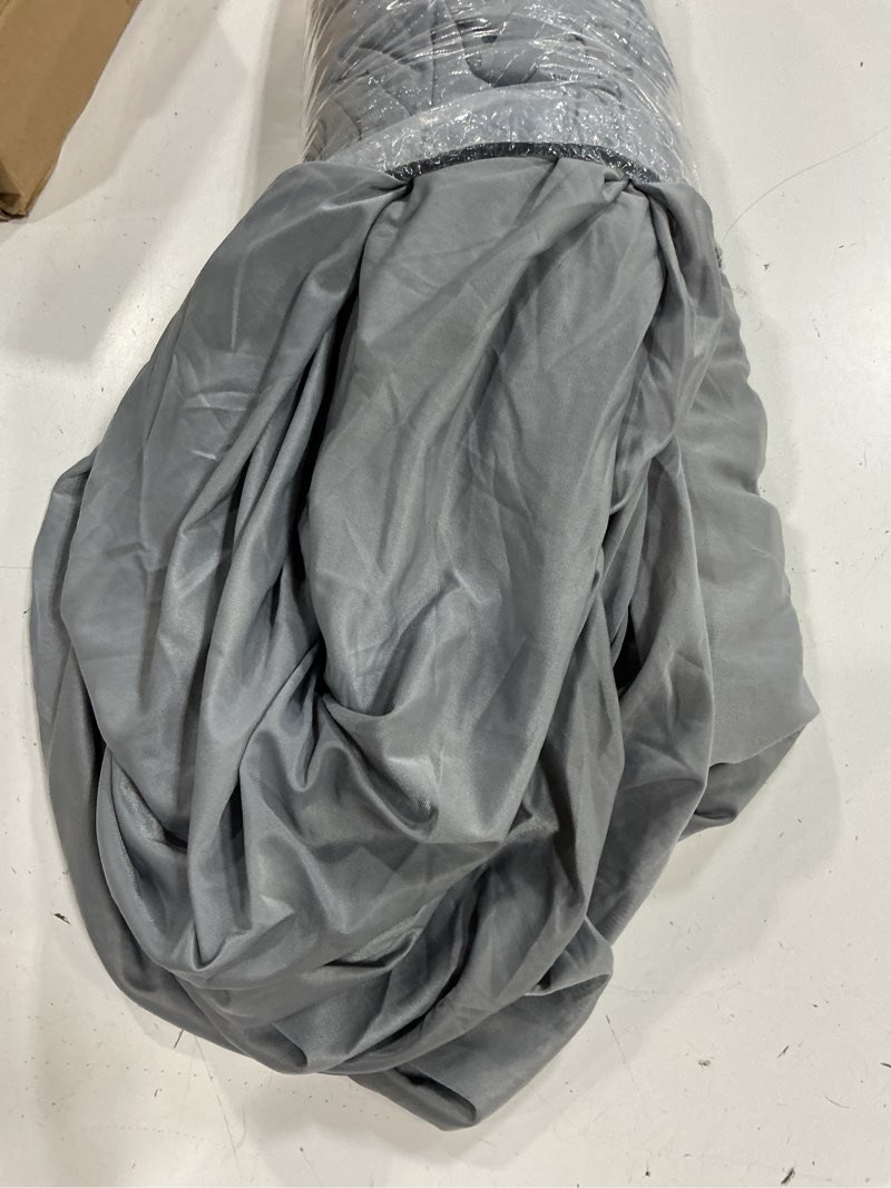 Condition photo showing As Is for sherest silky satin cooling blanket — a lightweight, breathable, and ultra-thin no-fill summer blanket. crafted for hot weather. ideal as a bed blanket, sofa throw, or nap blanket (grey, king) gray king(108"*90")