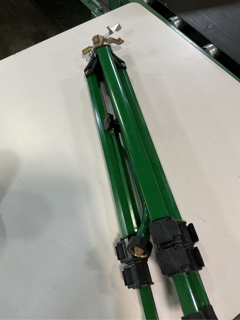 Condition photo showing Good Condition for orbit 1/2 inch brass impact sprinkler - adjustable metal tripod - long range lawn watering system - 360 degree rotating sprinkler - heavy duty irrigation system - adjustable 22-48 inch height - 58308