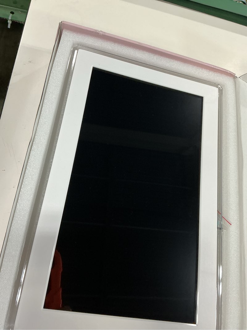 Condition photo showing As Is for 15.6" digital calendar wall touch screen, chore chart, photo frame, refills