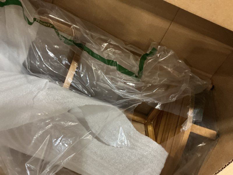 Condition photo showing As Is for 3-Tier Corner Bookshelf, Display Storage Shelves with Open Shelves