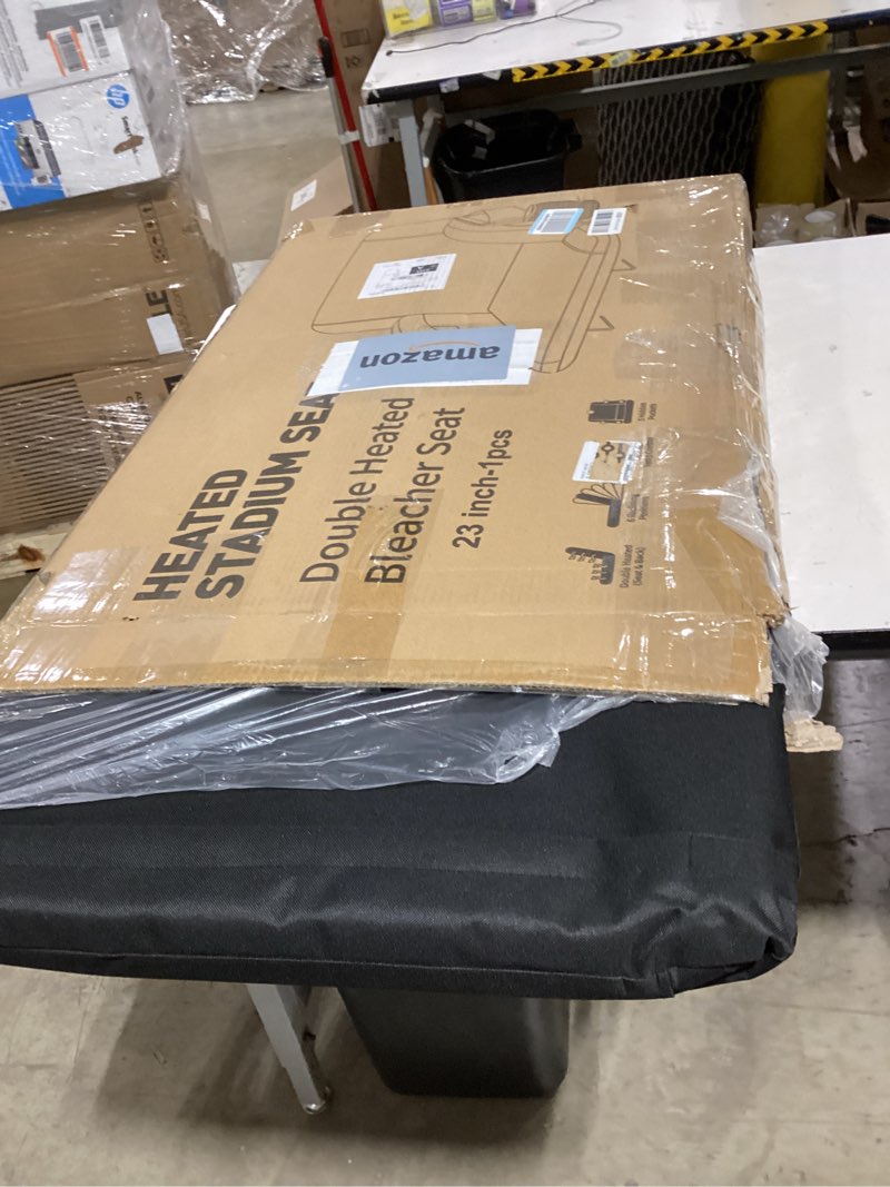 Condition photo showing New/Like New for seeutek heated stadium seats for bleachers?heated stadium seats with back support,usb 3 levels bleacher chairs with back and cushion,5 pockets heated stadium seat with 6 reclining positions,1pc 23inch