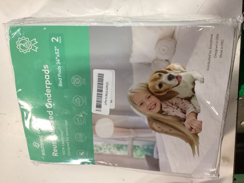 Condition photo showing New/Like New for Bed Pads Washable Waterproof, 52" x 34" (2 Pack) Incontinence Bed Pads, Waterproof Mattress Protector & Washable Pee Pads, Perfect for Kids, Adults, The Elderly and Pets Dark Blue 52" x 34" - Pack of 2