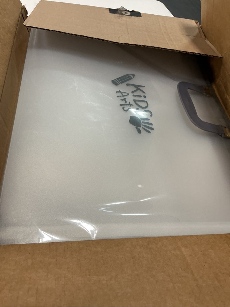 Condition photo showing Good Condition for 11x17 Kids Art Portfolio - Accordian File Organizer with 13 Pockets, Art Portfolio for Kids with Handle and Zipper Closure - Oxford Cloth, Frosted Translucent Artwork Folder for Children - 1 Pack