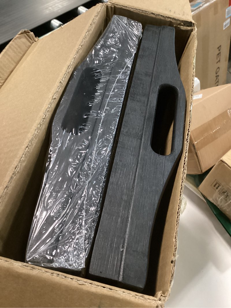 Condition photo showing Good Condition for 2 Pack Breakfast in Bed Tray for Eating, 16.92 x 12.6 Inch Bed Table Tray with Folding Legs & Handles, Bamboo Food Lap Trays Fits for Adult Kids Eating/TV/Surgery Recovery by Easoger. Set of 2 2-black 2 Pack