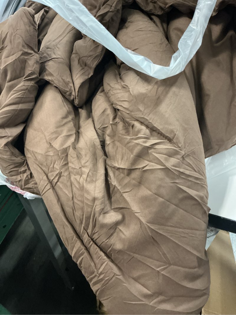 Condition photo showing As Is for Similar 1 pcs Paxrac Earthy Brown Comforter Queen Size, Neutral 1 1 Pieces Comforter Set, Lightweight Solid Bedding Set, All Seasons Soft Fluffy Queen 