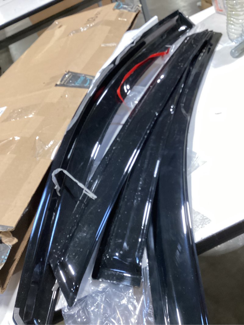 Condition photo showing As Is for Rain Guards Side Window Visor Vent Outside Mount, 4PCS Fits for Honda Civic 4 Door Sedan 2016 2017 2018 2019 2020 2021 Model Only 2016-2021