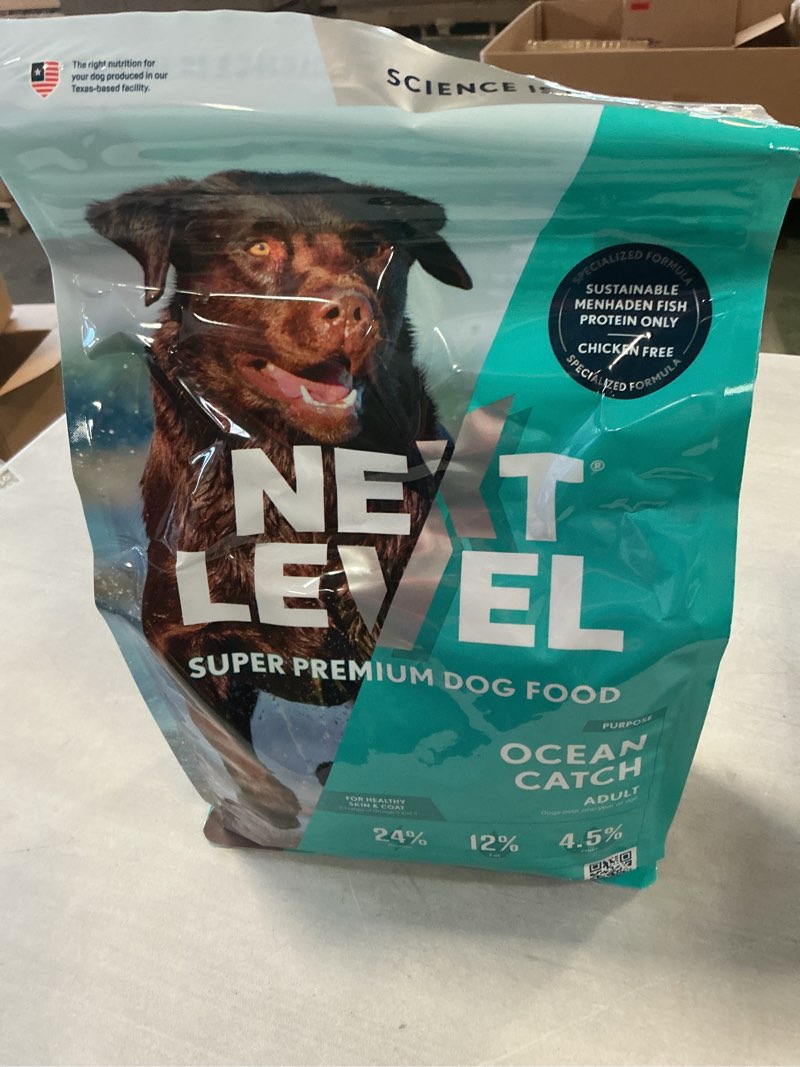 Condition photo showing New/Like New for Best By 03/04/26 Next Level 111OC04 Ocean Fish Dog Food - 4 lbs