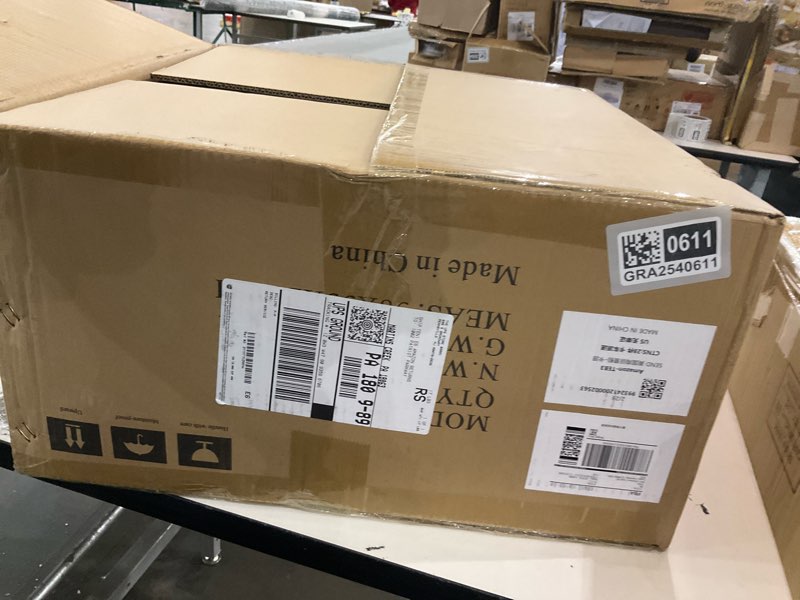 Condition photo showing New/Like New for Ceiling Fans with 6-Bulb Lights and Remote, Flower Shaped Ceiling Light with 6 Adjustable Speed and for Bedroom, Kitchen and Living Room, Rattan Shade