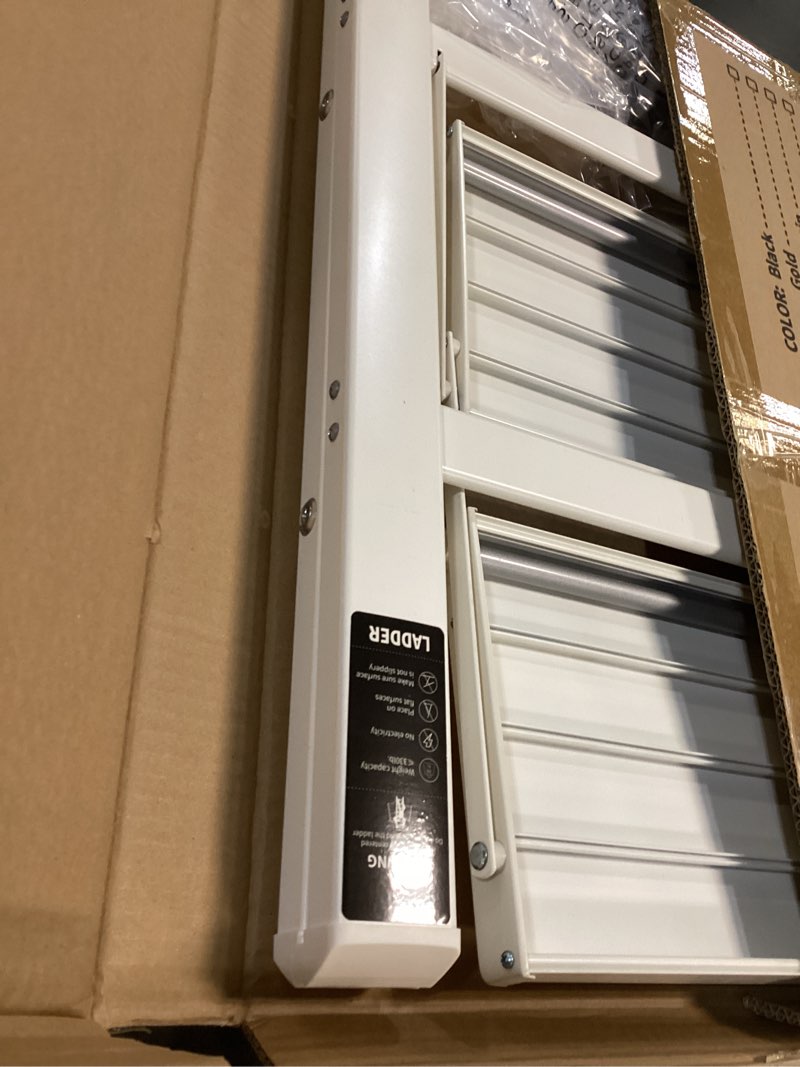 Condition photo showing Good Condition for HillhutApex 2 Step Ladder, Lightweight Portable 2 Step Stool with Anti-Slip Wide Pedal, 330lbs Capacity Aluminum Ladder for Household,Office,Library(White) White 2 Step