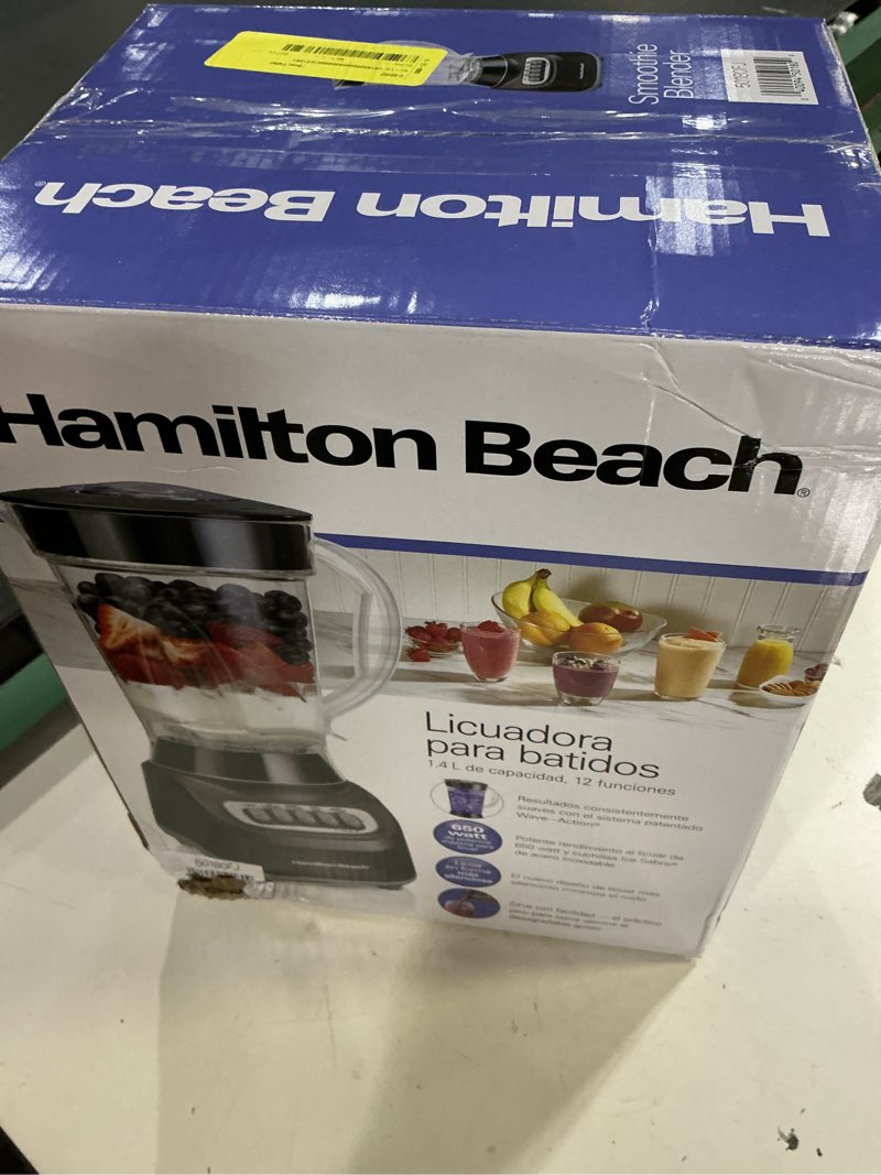 Condition photo showing Good Condition for hamilton beach smoothie blender, 48 oz. jar, 12 blending functions, black, 50180f