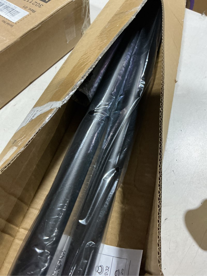 Condition photo showing Good Condition for tension curtain rod by ezfurni, 42-123 inches, heavy duty tension rods for windows, adjustable spring loaded curtain rods no drilling, renter friendly, hold up blackout curtains and non slip, black black 42-123 inches