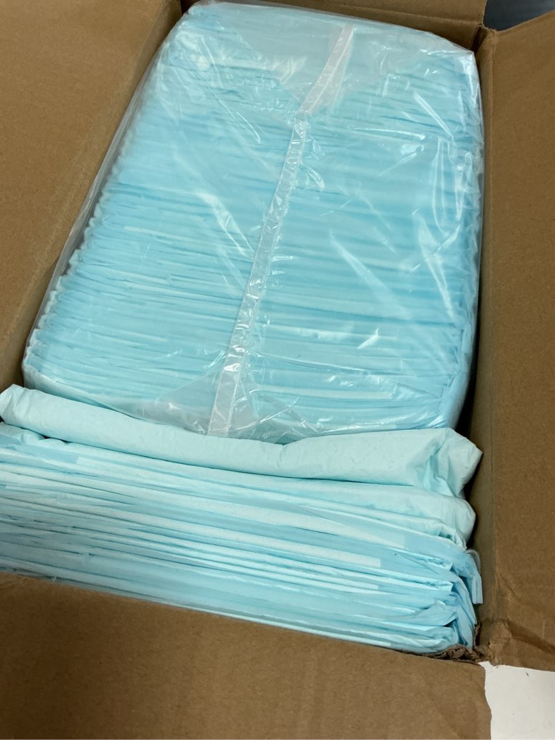 Condition photo showing Good Condition for amazon basics leak-proof dog and puppy potty training pee pads with quick-dry 5-layer super absorbent design, regular size 22 x 22 inch, blue & white, 100 count regular 100 count
