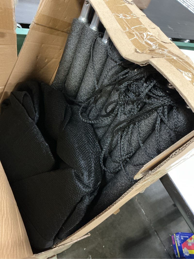 Condition photo showing Good Condition for 14ft 8 pcs trampoline curved poles replacement with enclosure net, trampoline curved pole, plastic t connector, fiberglass rods, mounting hardware, foam padding