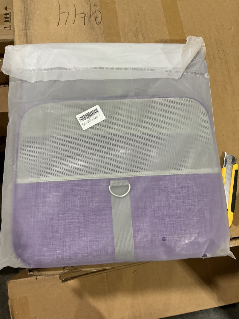 Condition photo showing New/Like New for Luxury Soft-Sided Cat Carrier for 2 Cats – Airline Approved, Durable & Comfortable Travel Bag for Small to Large Cats – Perfect for Long Car Trips & Flights (Purple)