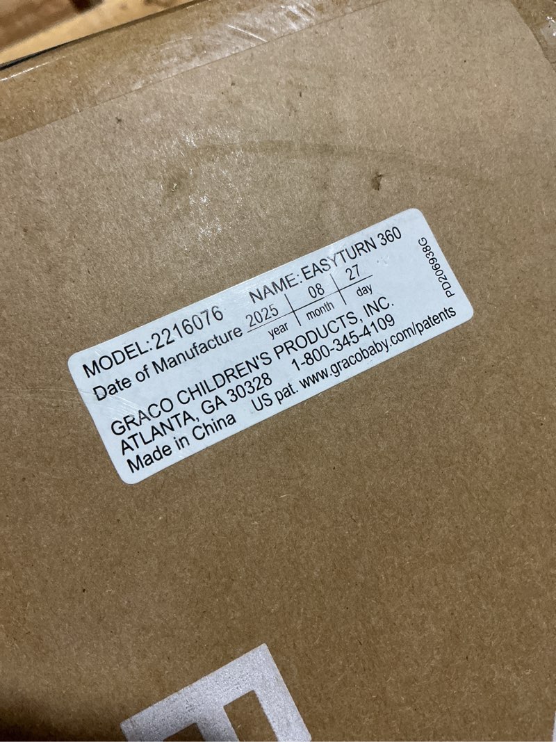 Condition photo showing As Is for graco easyturn 360 2-in-1 rotating convertible turning car seat - solae