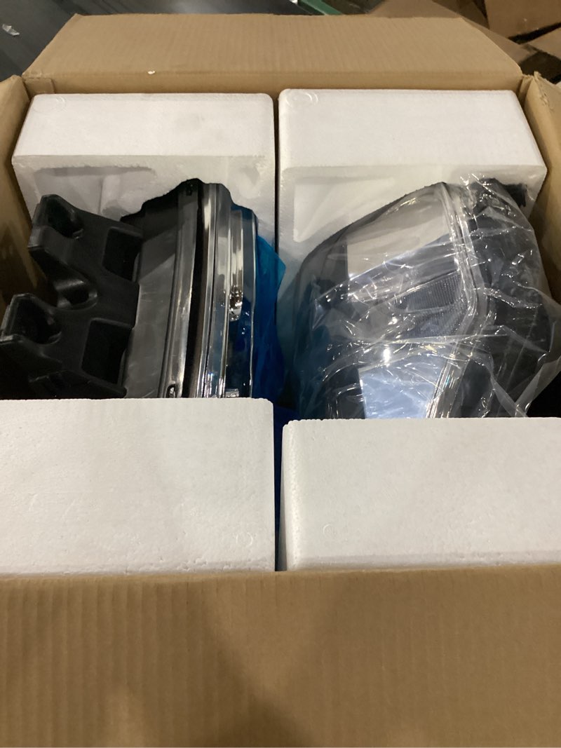 Condition photo showing Good Condition for nilight headlight assembly compatible with 2008 2009 2010 ford f250 f350 f450 super duty headlamps replacement chrome housing clear reflector clear lens driver and passenger side 2008-2010 f250-f450 chrome housing + clear reflector