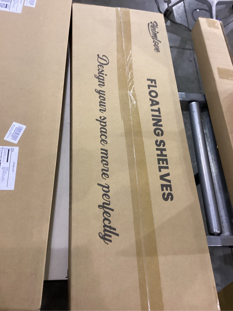 Condition photo showing New/Like New for heimlove 36 inch floating shelves for wall,10 deep brown wood shelves with invisible brackets,wall mounted storage & display shelves for bedroom,living room,kitchen,office brown 35.7"w x 10.3"d x 1.8"h,new