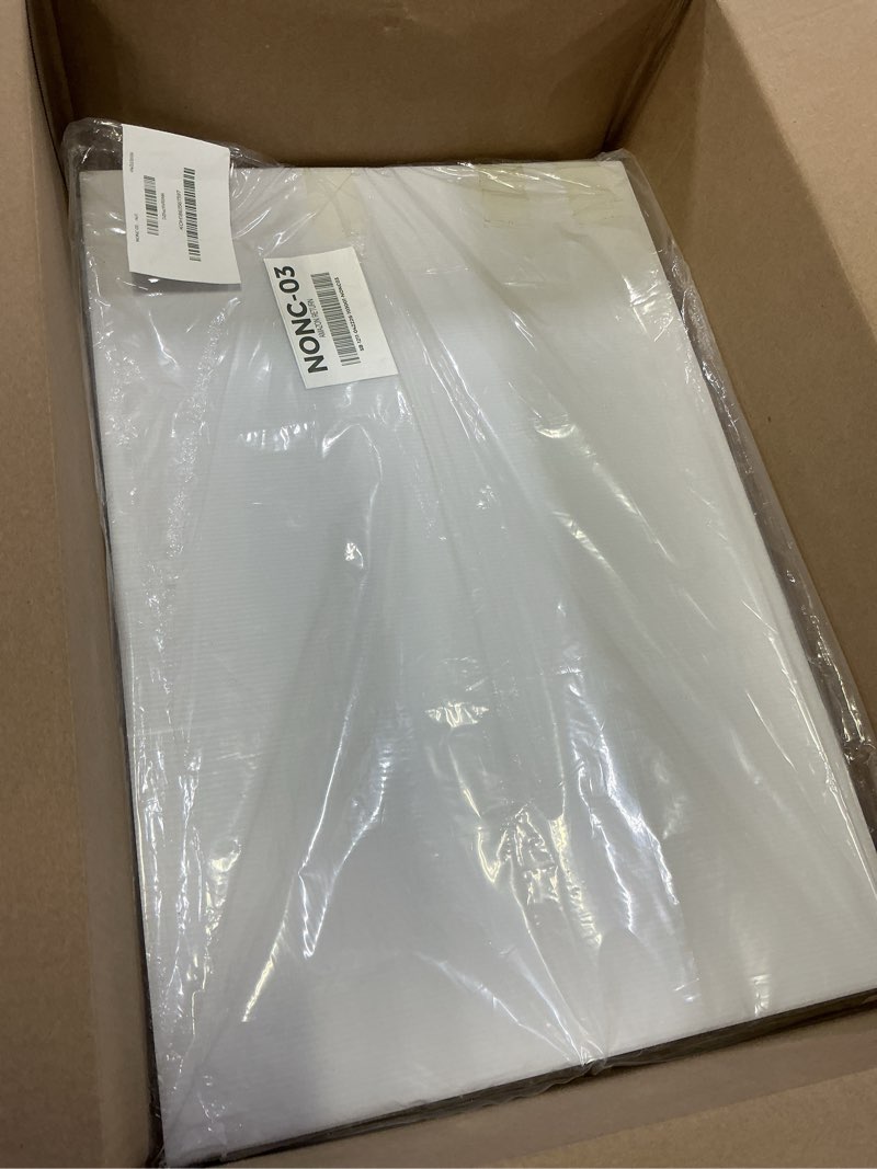 Condition photo showing Good Condition for combojoy blank yard signs with stakes, 24 x 16 in corrugated plastic custom sign, sturdy stakes and double-sided, 6 pack large sign for garage, rent, birthday, real estate, open house, and guidepost white 6 pack