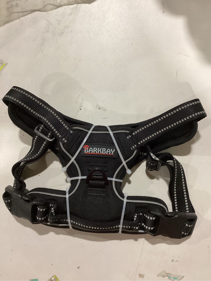 Condition photo showing New/Like New for (Variou Colors) BARKBAY No Pull Dog Harness Front Clip Heavy Duty Reflective Easy Control Handle for Large Dog Walking(Red,L) Large(Chest:24.5-32.5\") Red
