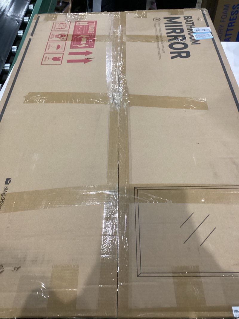 Condition photo showing New/Like New for TETOTE 48" x 30" Large Rectangle Mirror with Frameless Tempered Beveled Edge for Vanity and Bathroom 30"L x 48"W