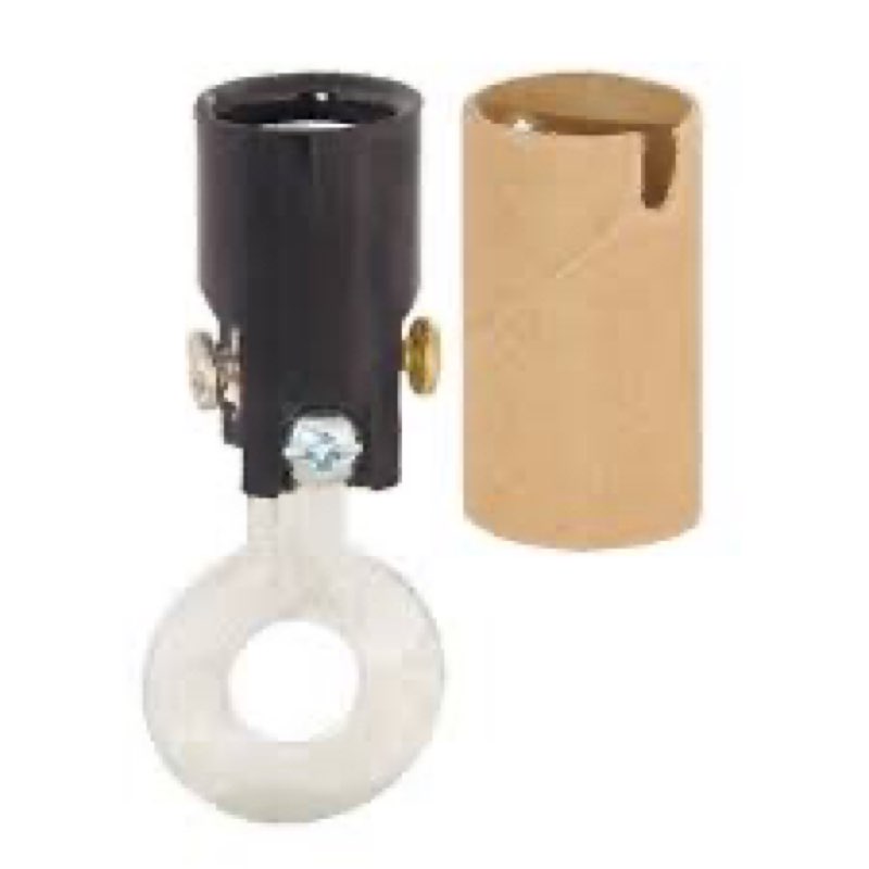 D206 CANDELABRA BASE SOCKET SCREW TERMINALS BACKET CLIP SLIP 1/8 IPS RATED 75W-125V , 10 pcs, pack of 3