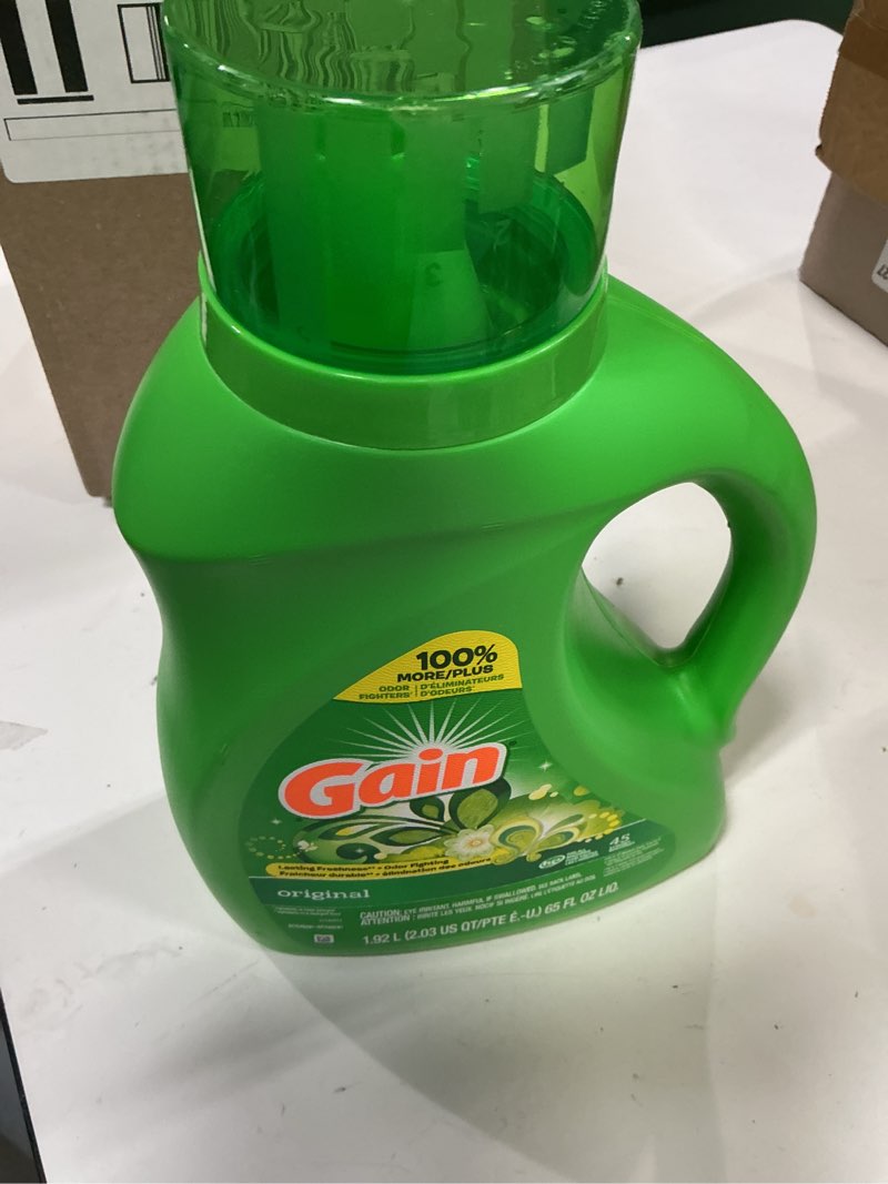 Condition photo showing New/Like New for (Box  of  bottles) Gain Original HE Concentrated Liquid Laundry Detergent 32 Loads - 46 fl oz