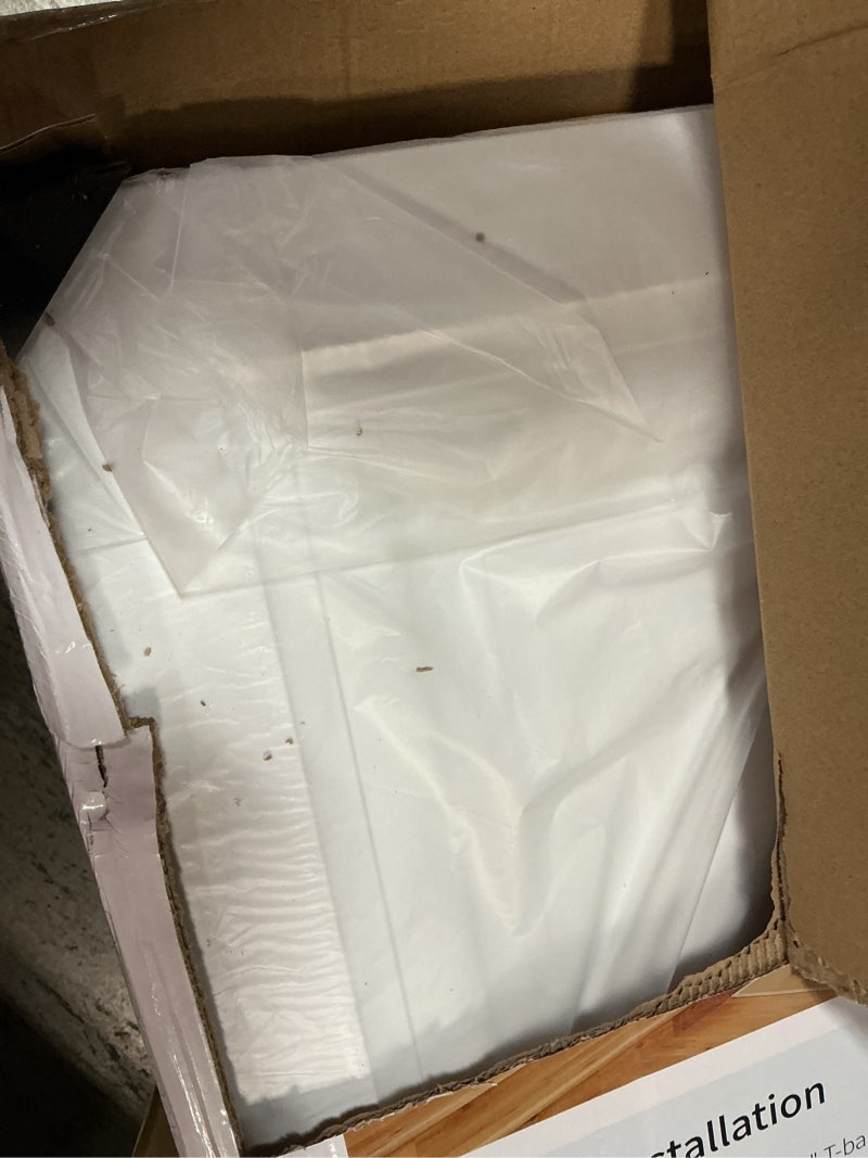 Condition photo showing Good Condition for Art3d 12-Pack Square Drop Ceiling Tile 2ft x 2ft in White, PVC Ceiling Panel 24 x 24in. - Compatible with 15/16" Drop Ceiling Grid System