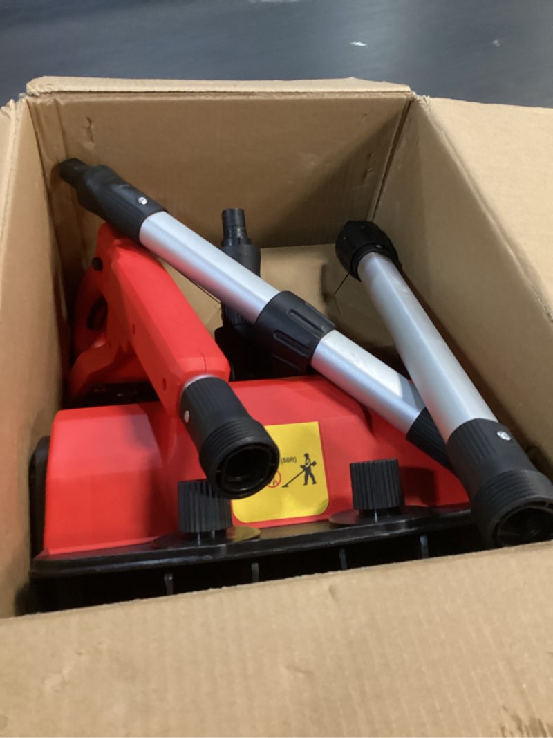 Condition photo showing Good Condition for Cordless Snow Shovel, 21V Electric Cordless Snow Blower with Battery and Charger, 19FT Throw Distance, Lightweight 9.9lb for Driveway, Steps, Patio, Sidewalk(Red)