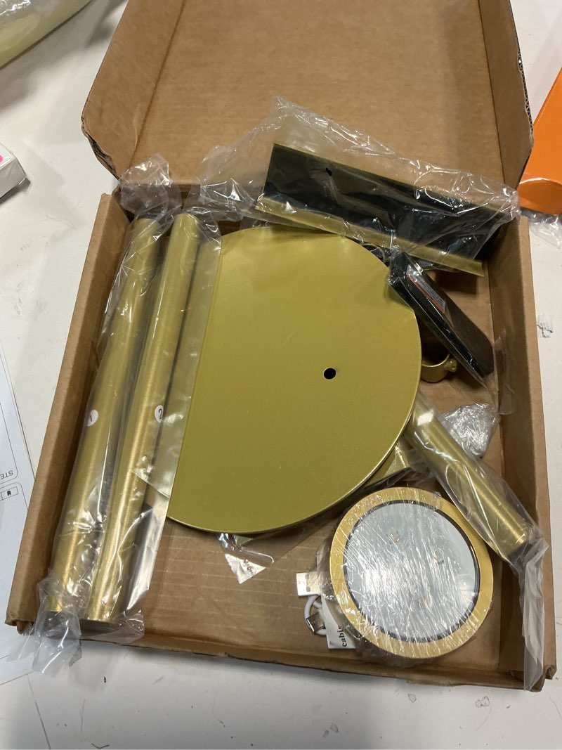 Condition photo showing Good Condition for Adjustable Desktop Photo Frame Stand with Magnetic Wall Painting Light, Holds Picture Frames up to 30 Inch,with Rechargeable Battery,Metal Vertical Stand with 3 Color Temperature & 13RGB Poster Lights, for Displaying Picture Frames, Artworks (Gold)