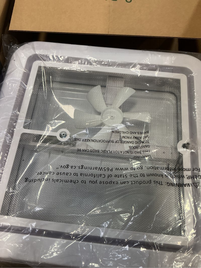 Condition photo showing Good Condition for 14" RV Roof Vent for Camper Trailer Universal White Lid Roof Vent with 12V RV Vent Fan 6" Blades White lid Inner for Garnish Ring Manual Operation Vent