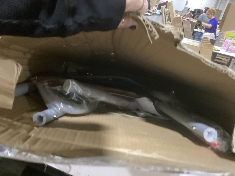 Condition photo showing As Is for Medline Lightweight Folding Walkers for Seniors, Adults with 5” Wheels, Steel Frame Supports up to 400 lbs.