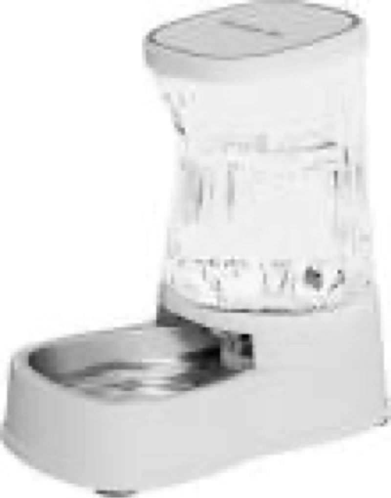 automatic dog water dispenser 11l with stainless steel bowl, gravity extra large capacity water bowl for large-sized dogs, 3 gallon pet waterer 100% bpa free, white 11l white