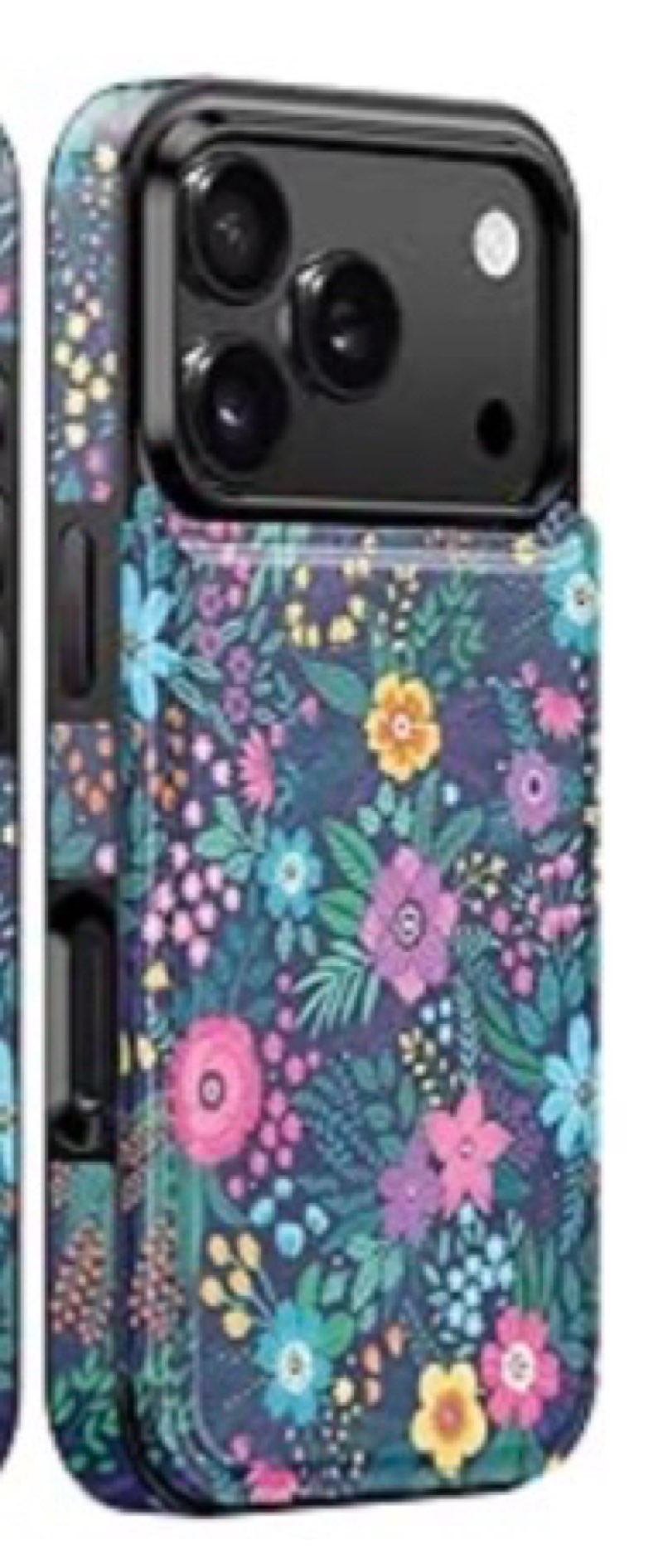 goodon for iphone 17 pro case wallet - flip folio leather cover with trendy floral design, 3 card sl