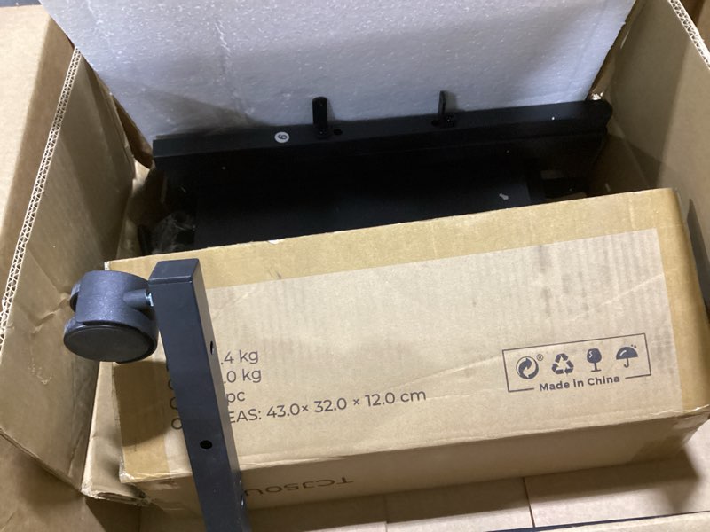 Condition photo showing Good Condition for (similar to) computer tower stand - height adjustable pc tower stand cpu holder cart with locking wheels and 4 hooks for home office, 23.03\"-28.3\" h, black