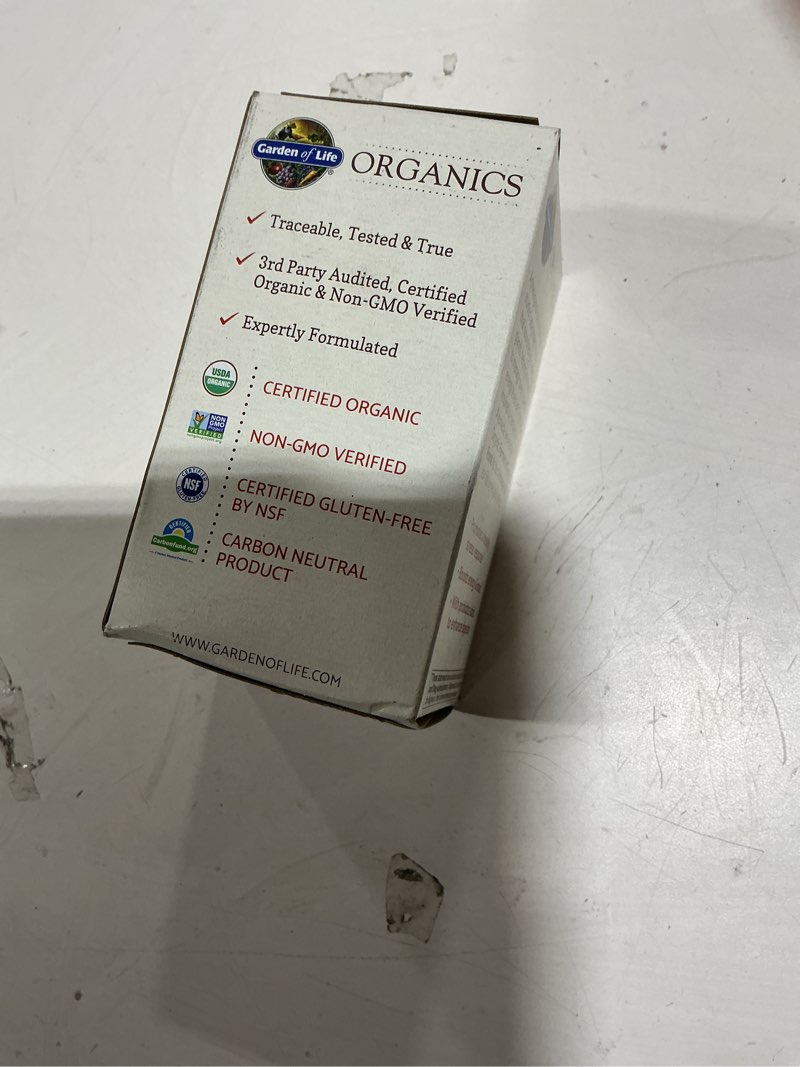 Condition photo showing Good Condition for Garden of Life Organic Ashwagandha Supplement with Probiotics & Ginger - Stress, Mood & Energy Support, Vegan, Gluten Free, Non GMO, 2 Month Supply, 60 Tablets Unflavored 60 Count (Pack of 1)