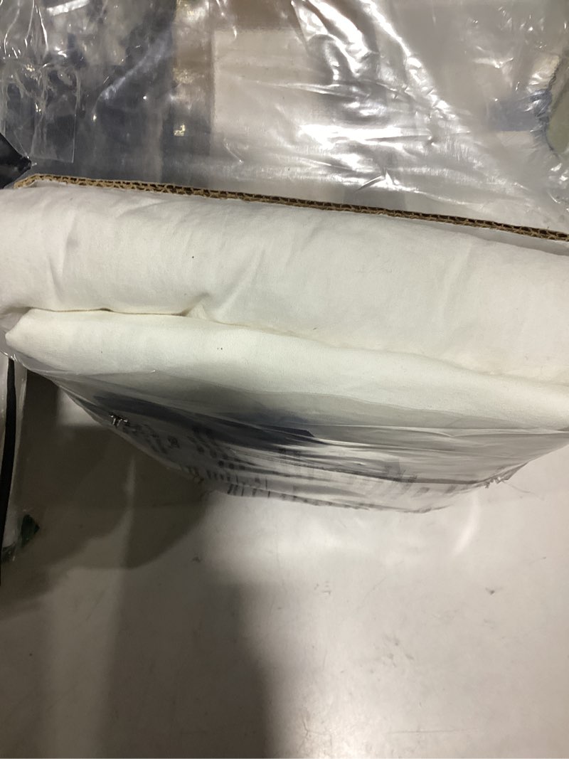 Condition photo showing Good Condition for Bedsure 100% Washed Cotton Duvet Cover Full - Bright White Minimalist Cotton Duvet Cover Linen Like for All Seasons - GentleSoft™ Plain Simple Bedding (Bright White, Full, 80"x90") Full (80" x 90") 05 - Bright White (No Comforter)