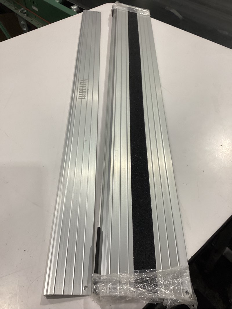 6" rise door threshold ramp with updated fixable screws, stable portable wheelchair ramp for home steps, aluminum door entry ramps for scooters, power chairs, walkers, 800lbs load capacity