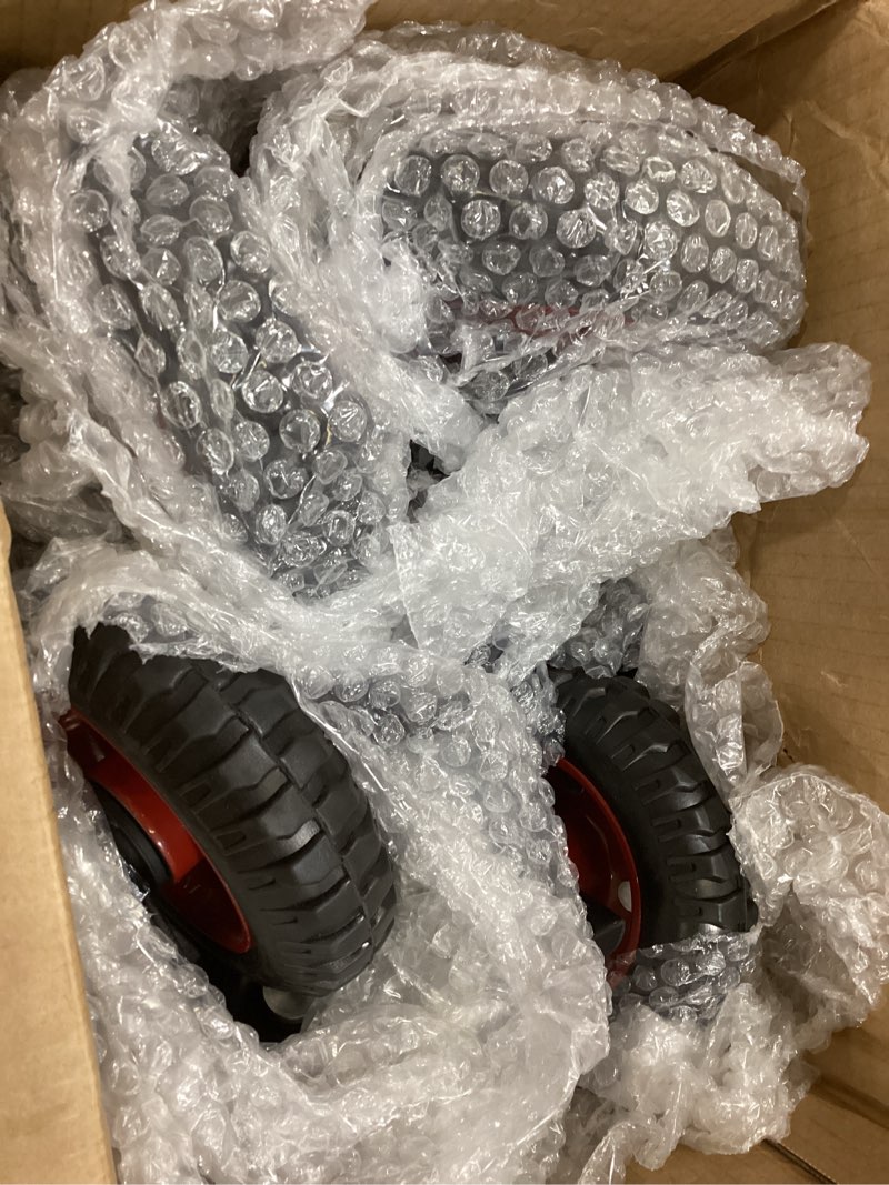 Condition photo showing Good Condition for 6 inch outdoor heavy duty casters wheels set of 4, sturdy large rubber casters with brake 1800 lbs, industrial grade plate swivel castors with knobby tread for dollies, cart, machine