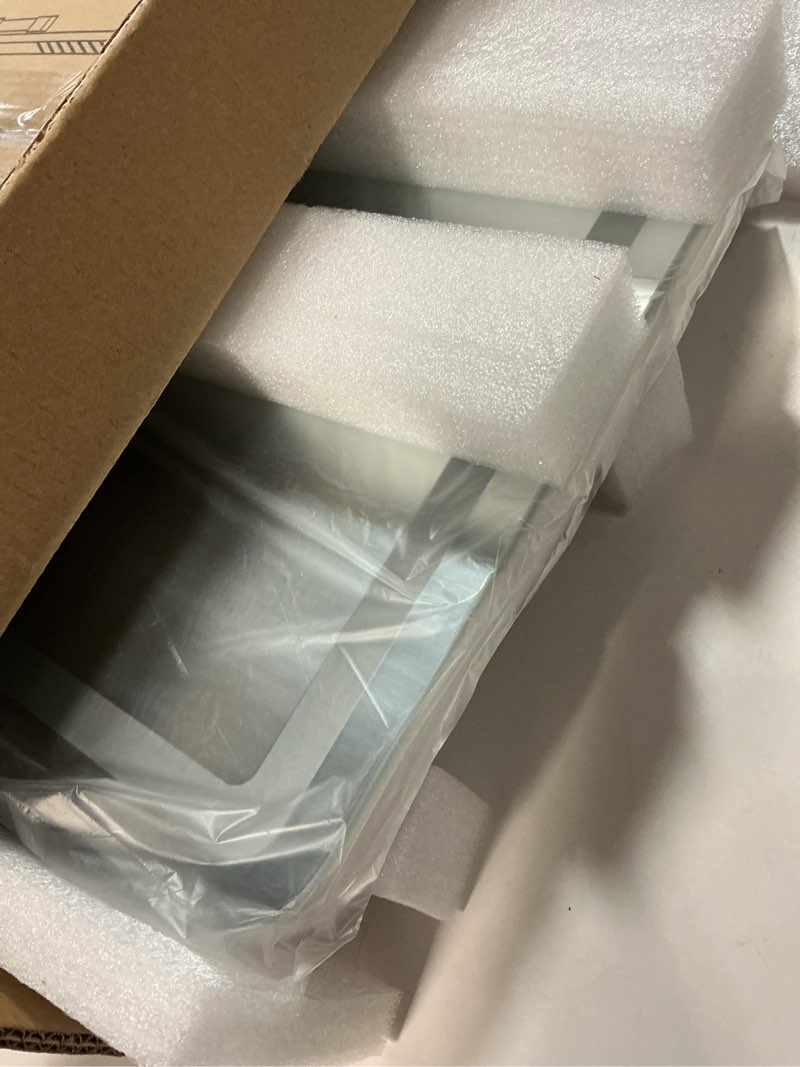Condition photo showing Good Condition for Kcavvi Vanity Mirror with Lights, Height-Adjustable & 360° Rotation, 1/10X Magnification, Three Color Lighting Modes, Makeup Mirror Smart Touch Control, Large Vanity Desk Mirror (17.5in,White) 17.5"L x 15.5"W