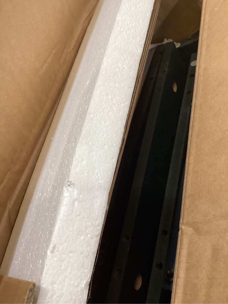 Condition photo showing As Is for HOMEFORT 41.3" Shoe Bench with Lift Top Storage, Entryway Bench with Cushioned Seat, Wooden End of Bed Bench, Shoe Cabinet Bench with Hidden Storage Space, for Bedroom, Hallway,Blue 41.3"Wx14.9"D x18.1"H Blue