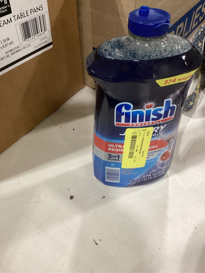Condition photo showing New/Like New for finish jet-dry ultra rinse aid dishwasher rinse and drying agent, 38 oz.