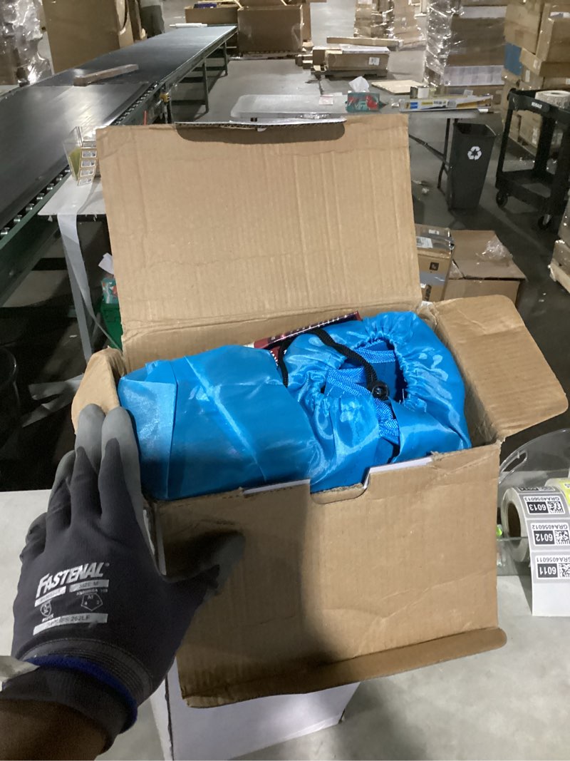 Condition photo showing Good Condition for joyfair beach camping chair (2 pack), outdoor folding lawn chair for adults, heavy duty portable chair with armrest for outside fishing, sport, patio, cup holder & storage pocket, carry bag (blue)