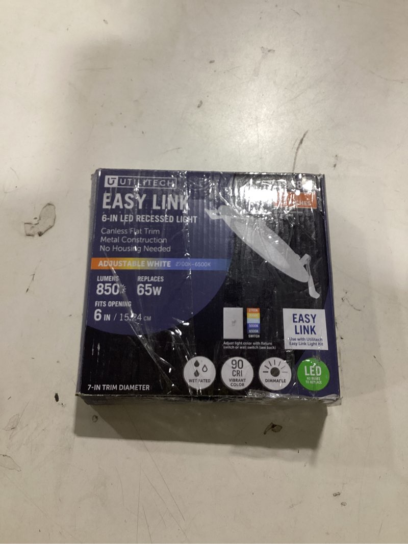 Condition photo showing Good Condition for Utilitech Easy Link White 6-in 850 -Lumens Switchable white Round Dimmable LED Wet rated